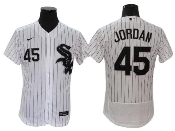 Chicago White Sox #45 Michael Jordan White Home Flex Base Jersey by My Store