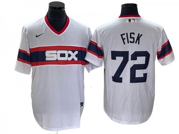 Chicago White Sox #72 Carlton Fisk Home Cooperstown Collection Team Player Jersey by My Store