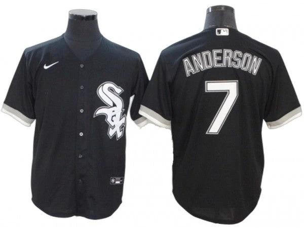 Chicago White Sox #7 Tim Anderson Black Alternate Cool Base Jersey by My Store