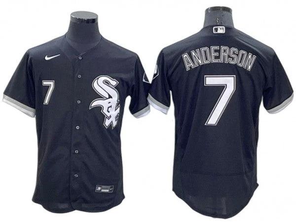 Chicago White Sox #7 Tim Anderson Black Alternate Flex Base Jersey by My Store