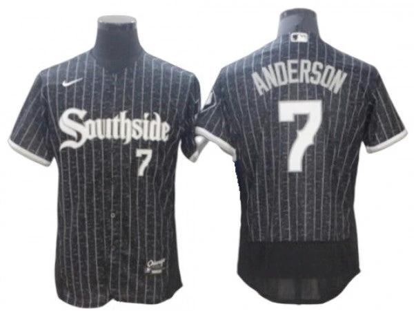 Chicago White Sox #7 Tim Anderson Black City Connect Flex Base Jersey by My Store