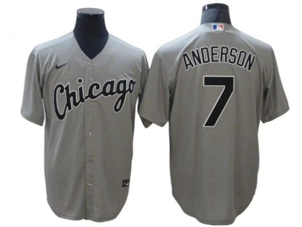 Chicago White Sox #7 Tim Anderson Gray Cool Base Jersey by My Store