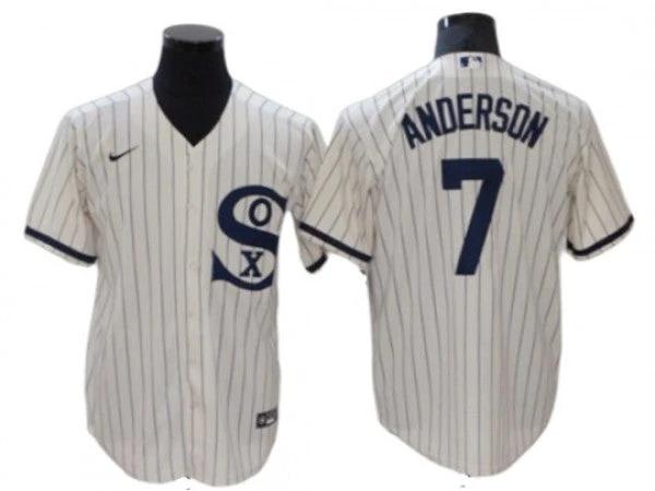Chicago White Sox #7 Tim Anderson White Field of Dreams Cool Base Player Name Jersey by My Store