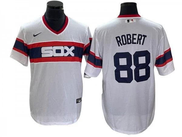 Chicago White Sox #88 Luis Robert 1983 Throwback White Cool Base Jersey by My Store