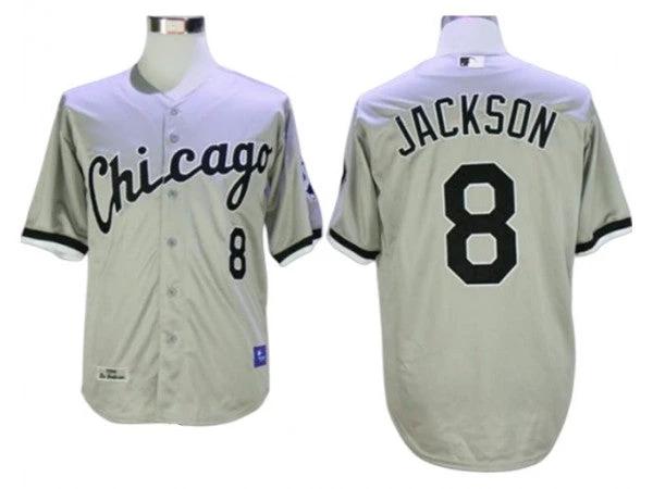 Chicago White Sox #8 Bo Jackson Gray Throwback Jersey by My Store