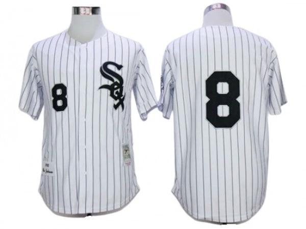 Chicago White Sox #8 Bo Jackson White Pinstripe 1993 Throwback Jersey by My Store