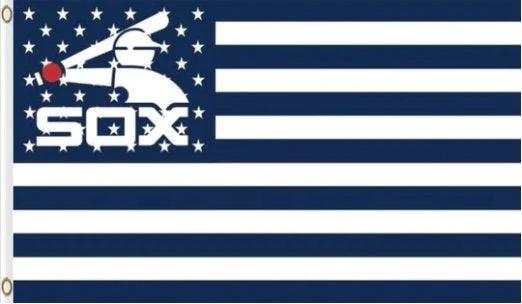 Chicago White Sox stars and stripes flag 3X5Ft Banner USA Polyester with Brass Grommets by flagsjustdoit