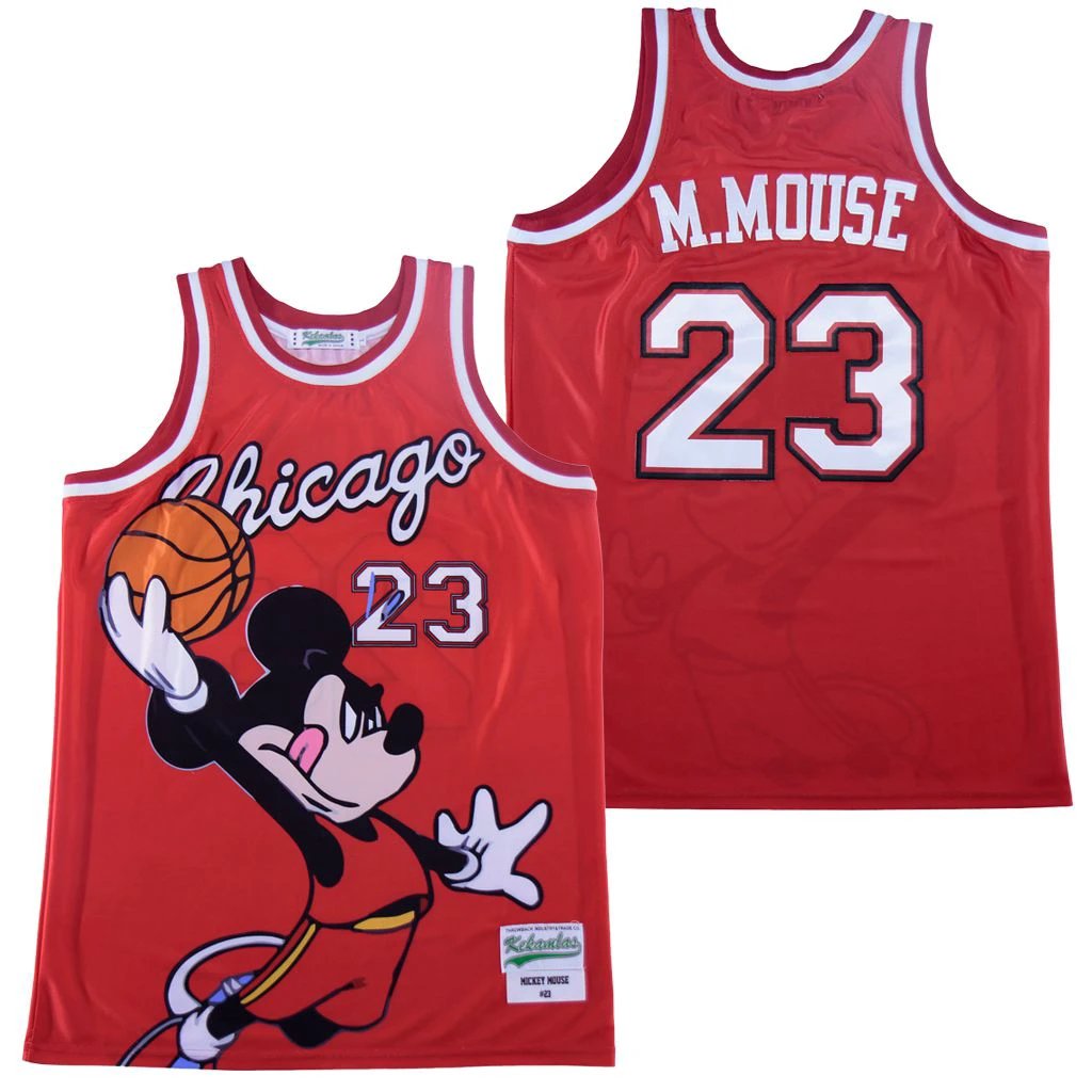 Chicago #23 M.mouse Basketball Jersey Red by My store basketball