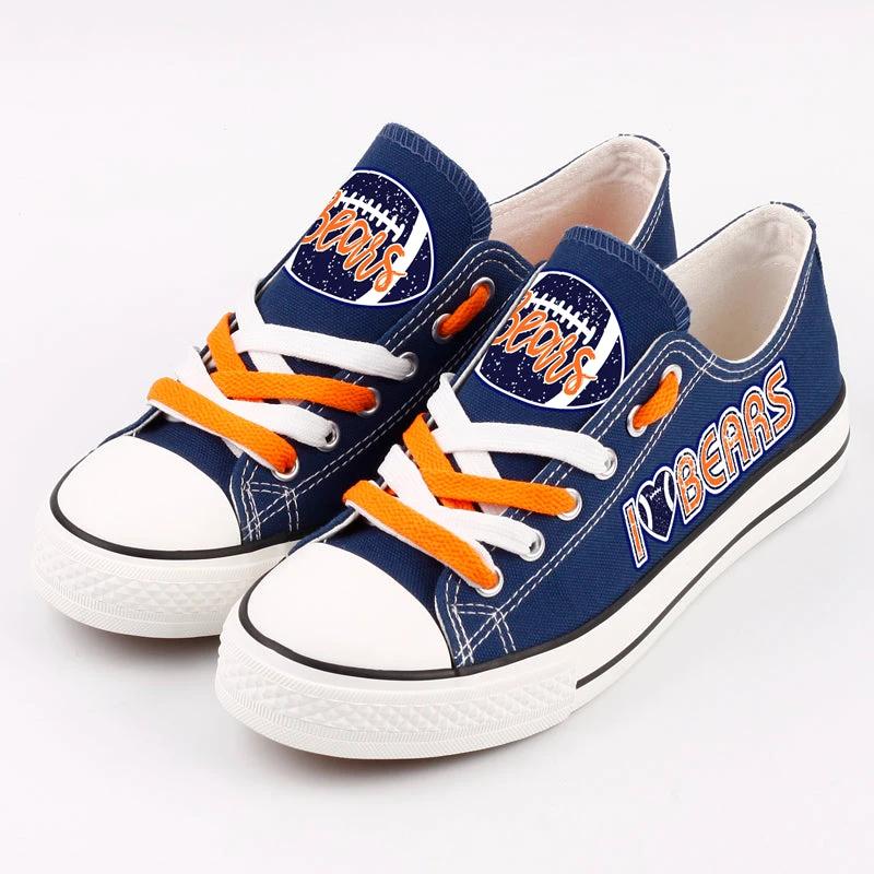 Chicago Bears Low Top Canvas Sport Sneakers Shoes For Men Women Fans by Crocs