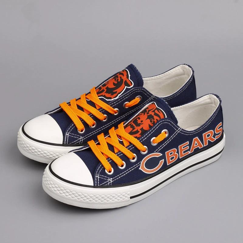 Chicago Bears Low Top Canvas Sport Sneakers Shoes For Men Women Fans by Crocs