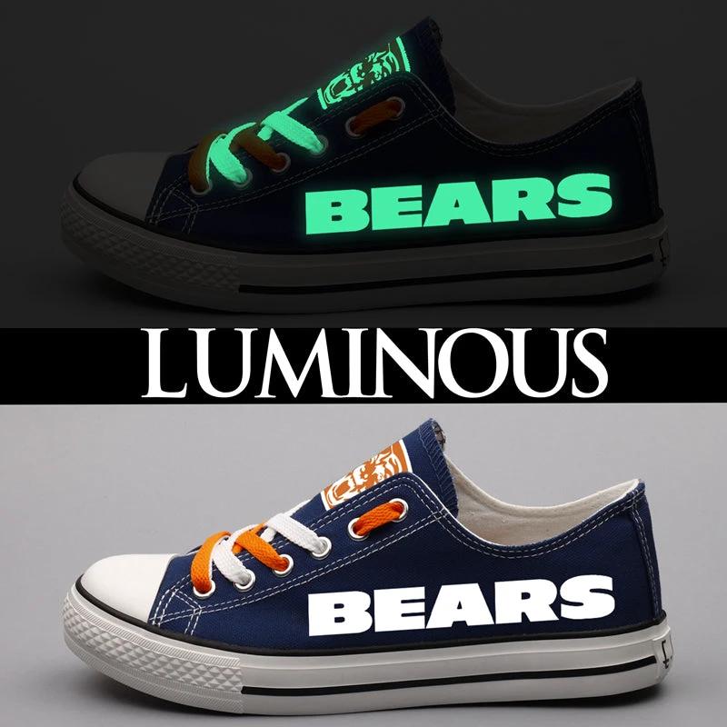 Chicago Bears Low Top Canvas Sport Sneakers Shoes For Men Women Fans by Crocs