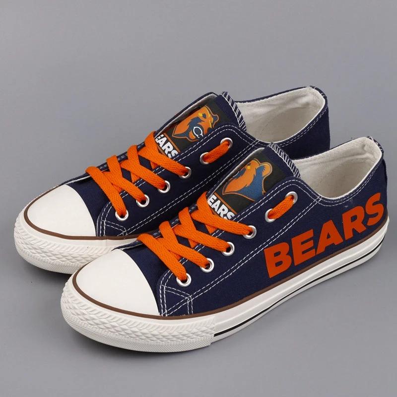 Chicago Bears Low Top Canvas Sport Sneakers Shoes For Men Women Fans by Crocs