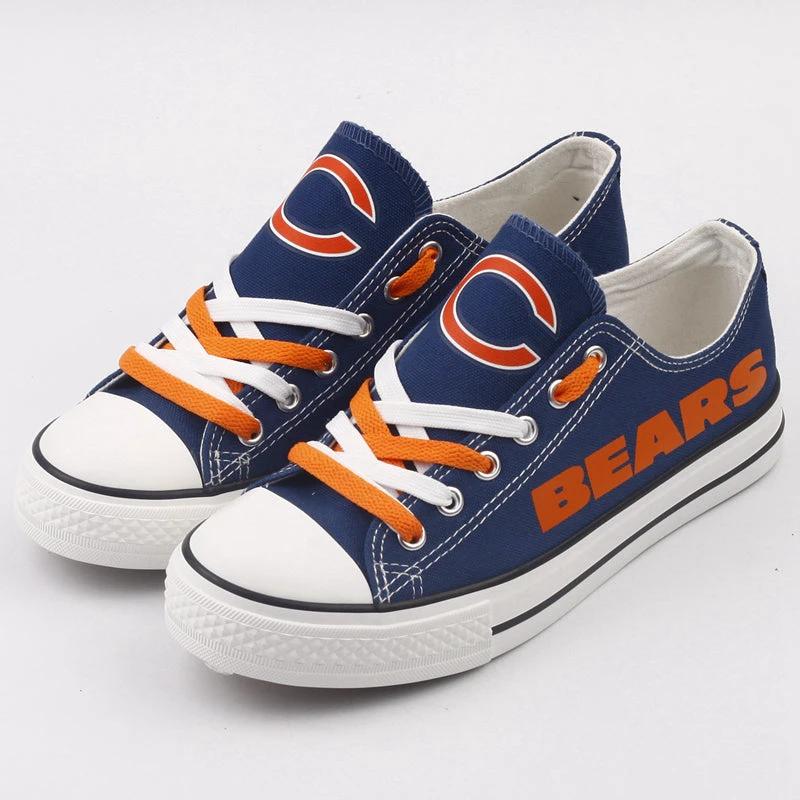 Chicago Bears Low Top Canvas Sport Sneakers Shoes For Men Women Fans by Crocs
