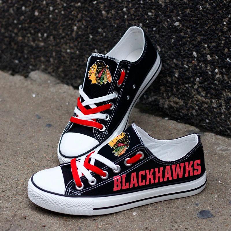 Chicago BlackhawksLow Top Canvas Sport Sneakers Shoes For Men Women Fans by Crocs