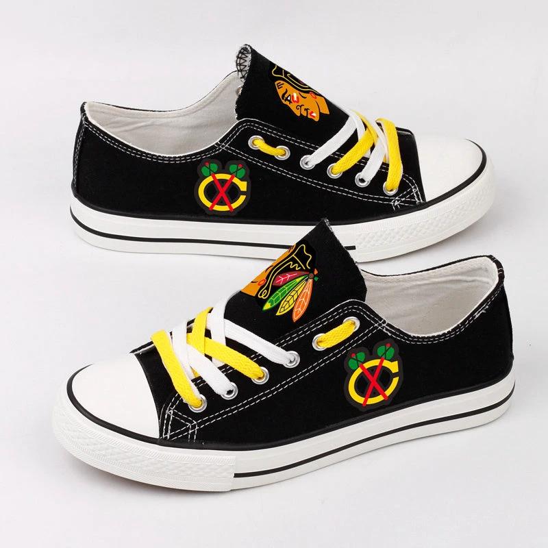 Chicago BlackhawksLow Top Canvas Sport Sneakers Shoes For Men Women Fans by Crocs