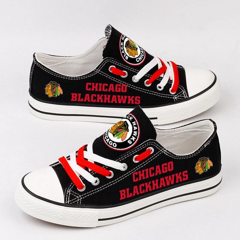 Chicago BlackhawksLow Top Canvas Sport Sneakers Shoes For Men Women Fans by Crocs