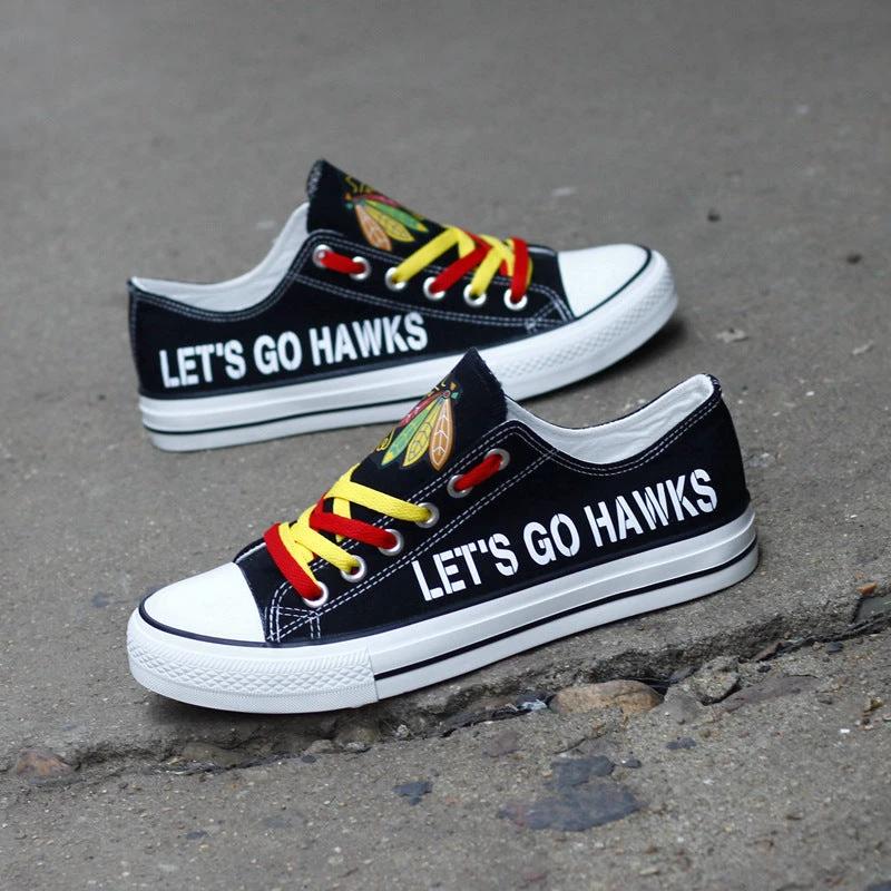 Chicago Blackhawks Low Top Canvas Sport Sneakers Shoes For Men Women Fans by Crocs