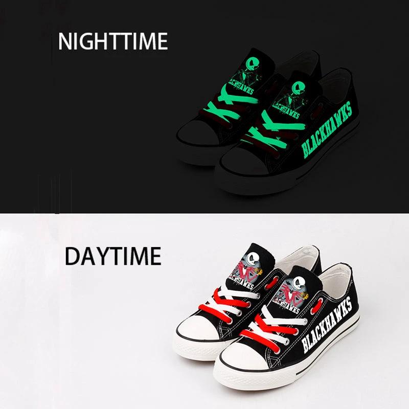 Chicago Blackhawks Low Top Canvas Sport Sneakers Shoes For Men Women Fans by Crocs