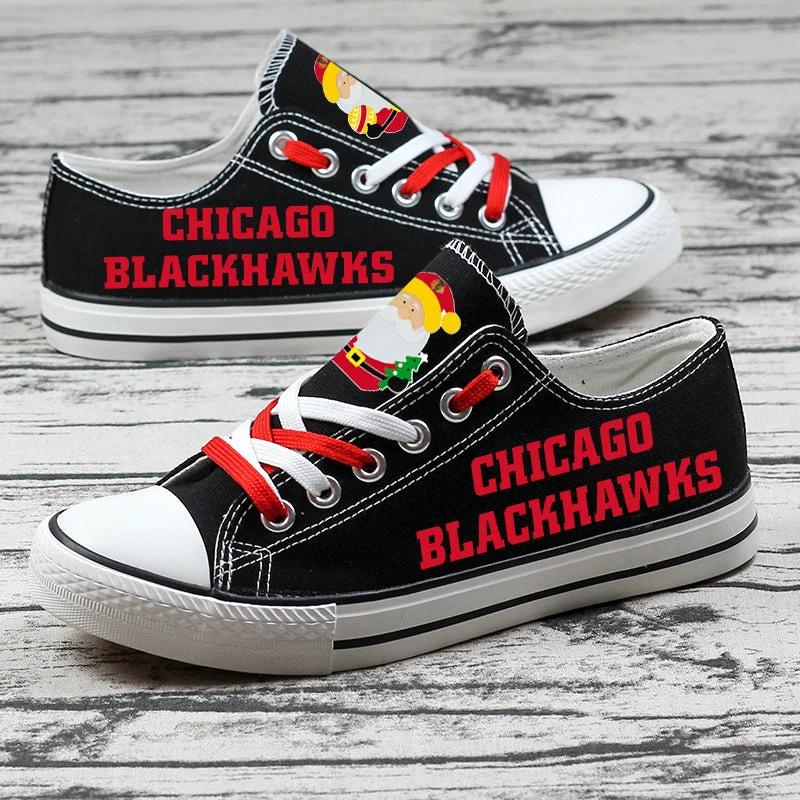 Chicago Blackhawks Low Top Canvas Sport Sneakers Shoes For Men Women Fans by Crocs