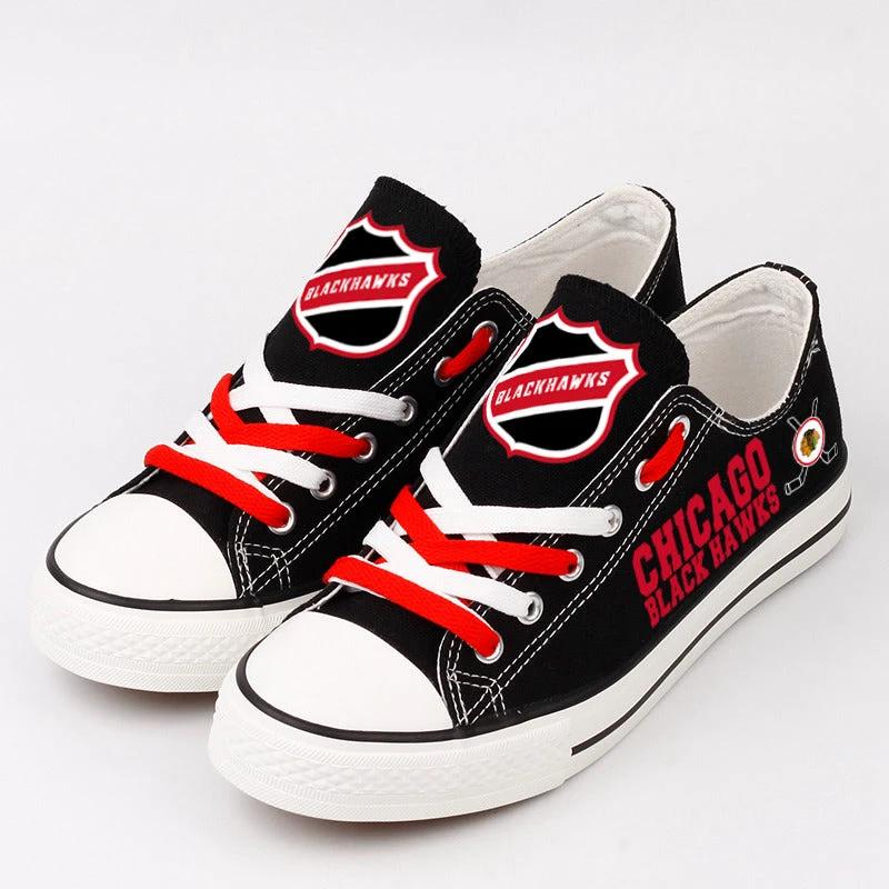 Chicago BlackhawksLow Top Canvas Sport Sneakers Shoes For Men Women Fans by Crocs