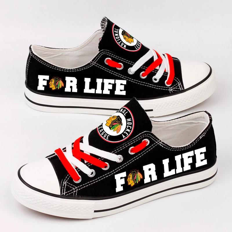 Chicago BlackhawksLow Top Canvas Sport Sneakers Shoes For Men Women Fans by Crocs