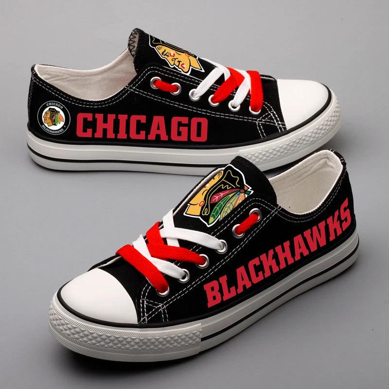 Chicago BlackhawksLow Top Canvas Sport Sneakers Shoes For Men Women Fans by Crocs