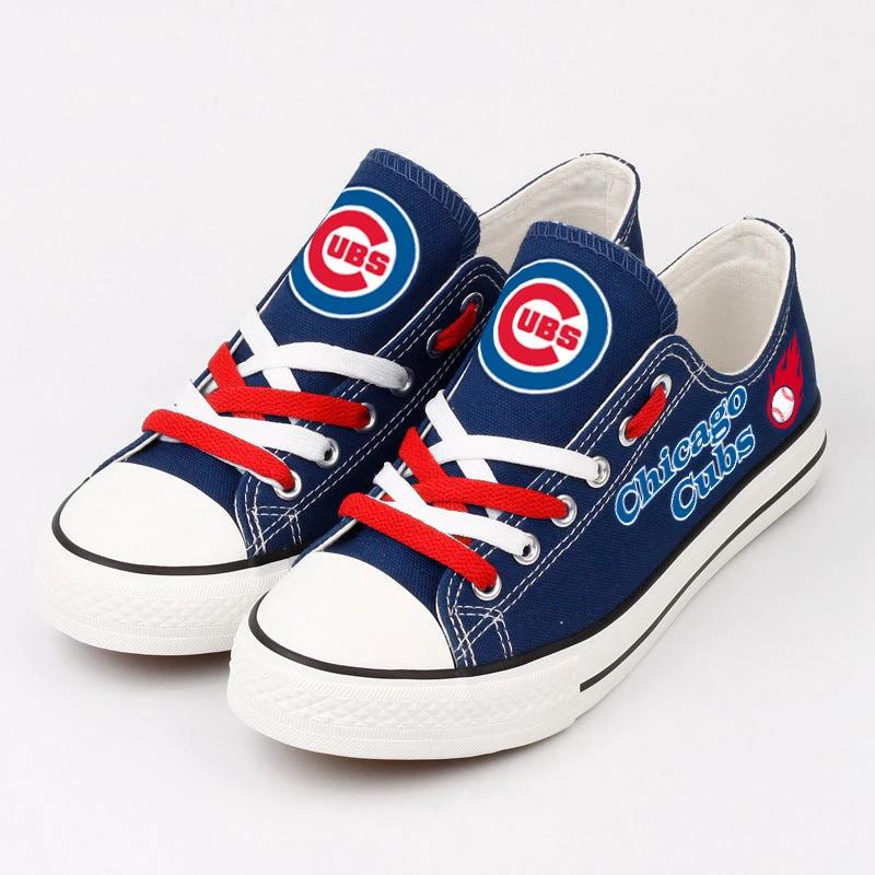 Chicago Cubs Limited Print Low Top Canvas Shoes Sport Sneakers For Men Women Fans by Crocs