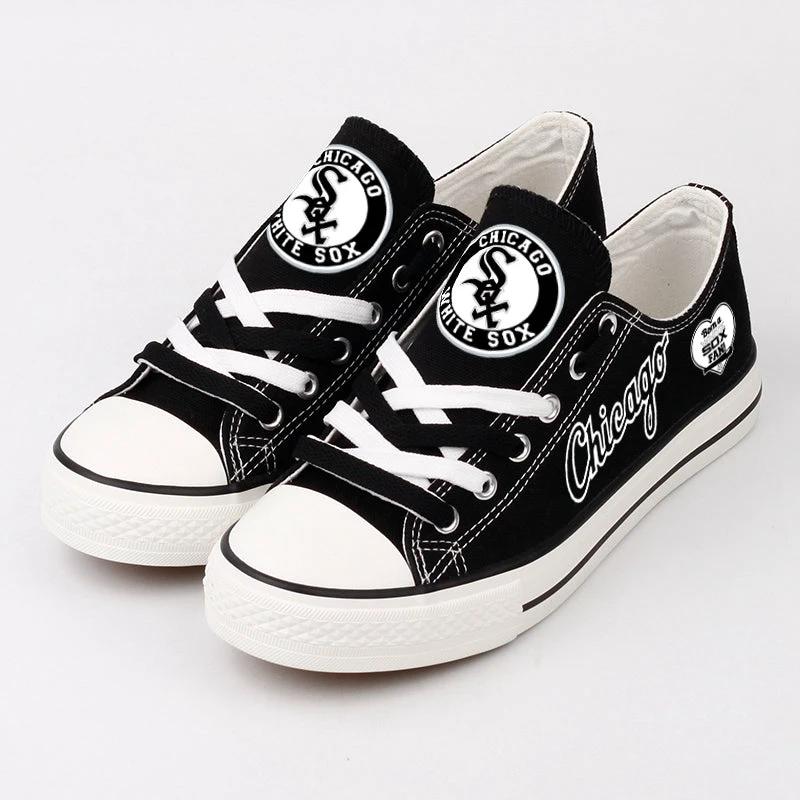 Chicago White Sox Limited Print Low Top Canvas Shoes Sport Sneakers For Men Women Fans by Crocs