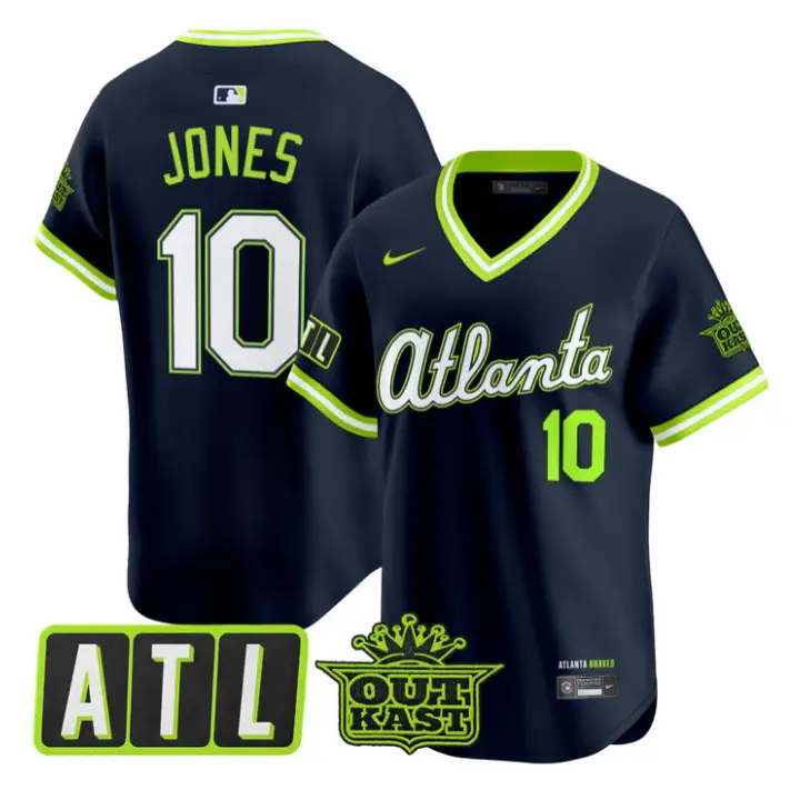 Chipper Jones Jersey #10 Atlanta Braves 2026 City Connect Outkast Stitched by My Store
