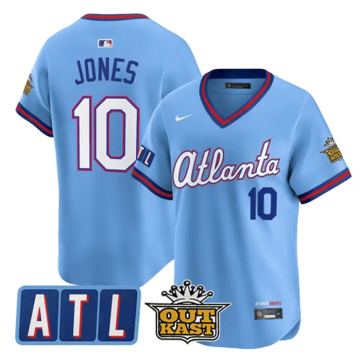 Chipper Jones Jersey #10 Atlanta Braves 2026 City Connect Outkast Stitched by My Store