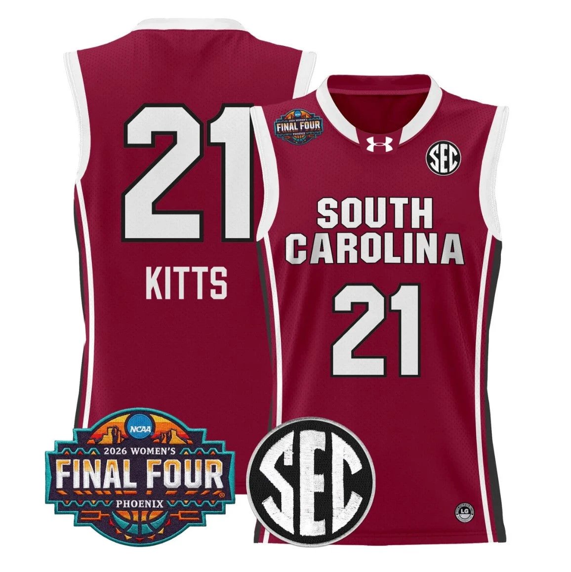 Chloe Kitts Jersey #21 South Carolina 2026 Final Four Stitched Garnet by My store basketball