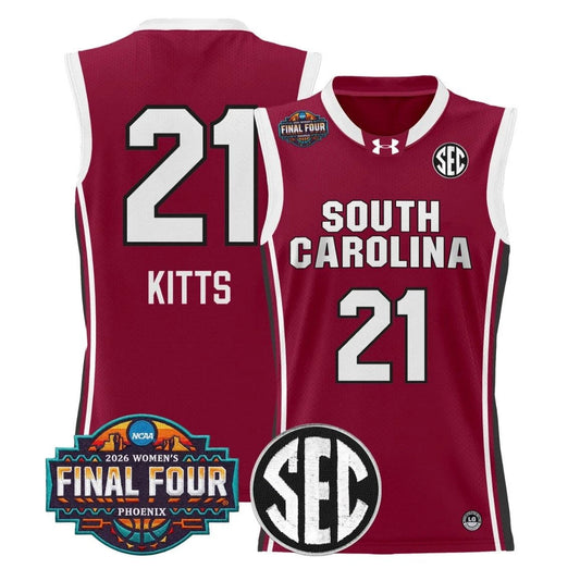 Chloe Kitts Jersey #21 South Carolina 2026 Final Four Stitched Garnet by My store basketball