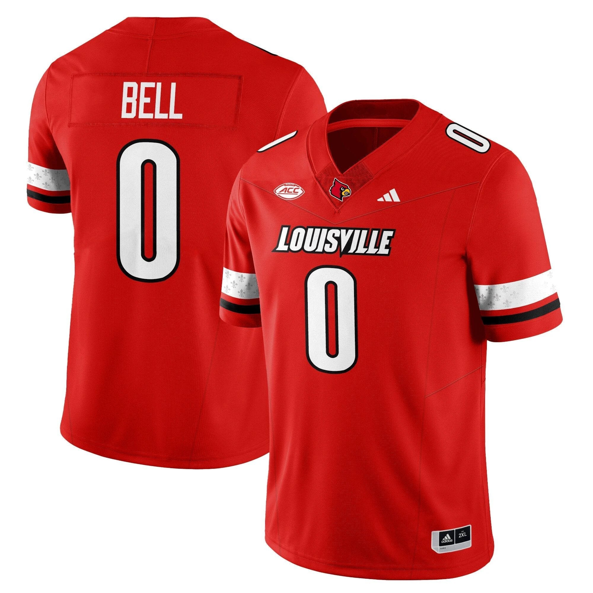 Chris Bell Jersey #0 Louisville Football 2025 Vapor Limited Stitched Red by My Store