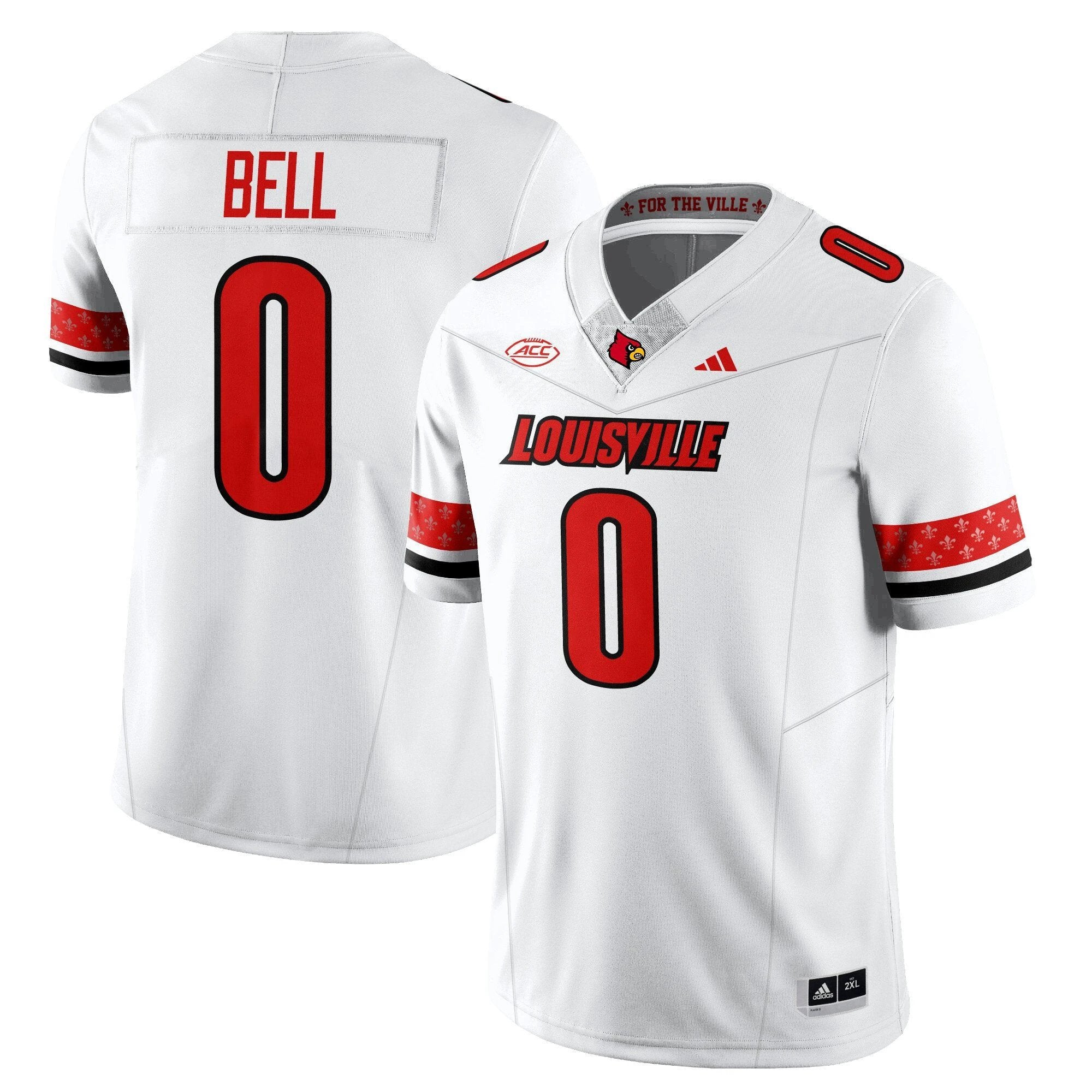 Chris Bell Jersey #0 Louisville Football 2025 Vapor Limited Stitched White by My Store