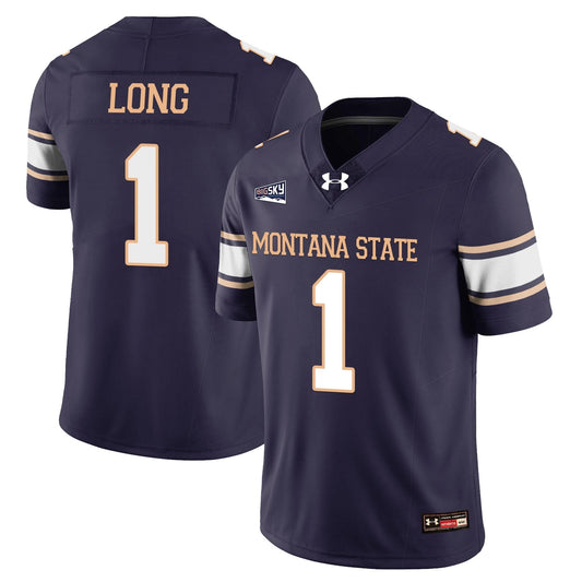 Chris Long Jersey #1 Montana State Bobcat Football 2025 Stitched Navy by My Store