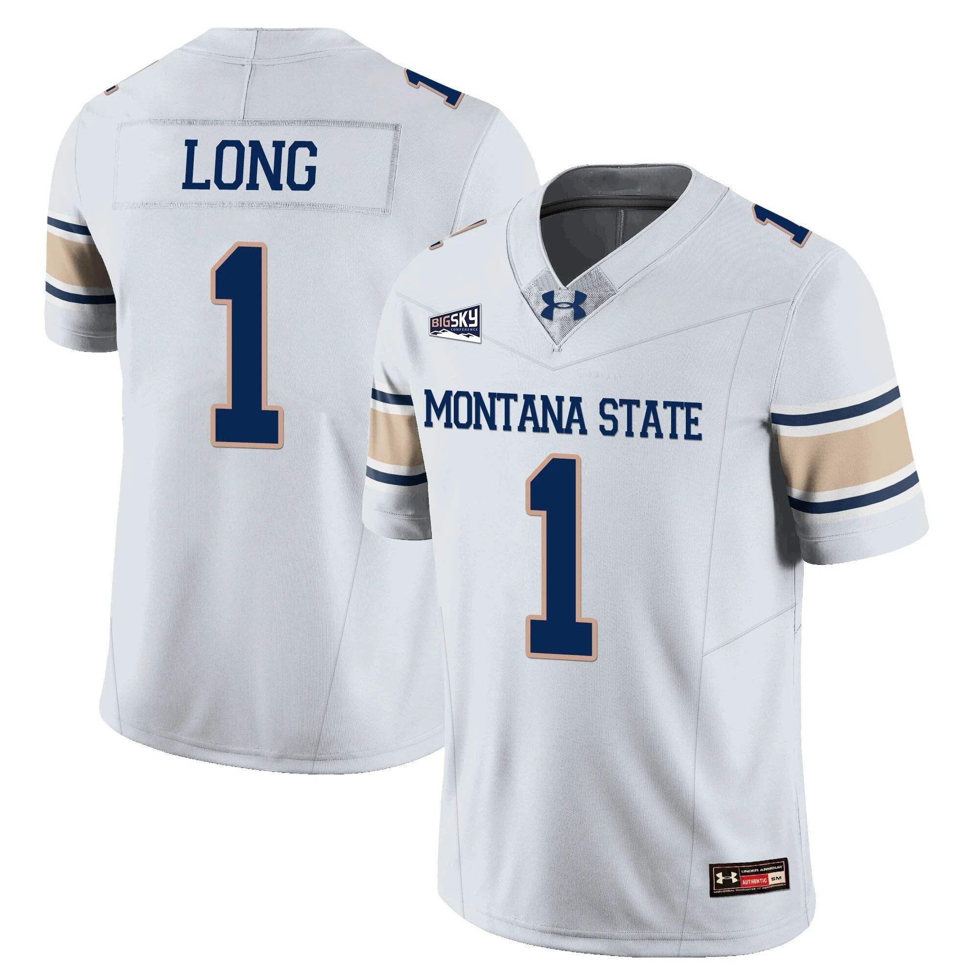 Chris Long Jersey #1 Montana State Bobcat Football 2025 Stitched White by My Store
