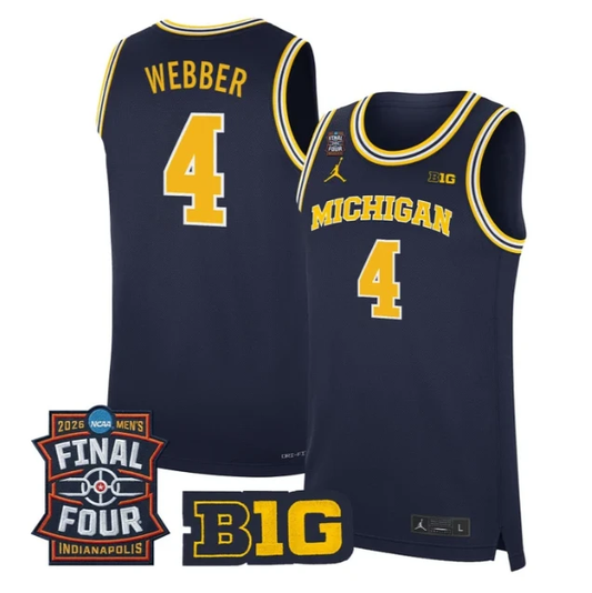 Chris Webber Jersey #4 Michigan Wolverines 2026 Final Four Stitched Navy by My store basketball