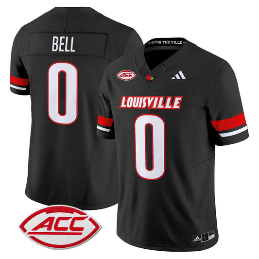 Chris Bell Jersey #0 Louisville Cardinals 2025 Vapor Limited Stitched by My Store NCAA Football Jerseys