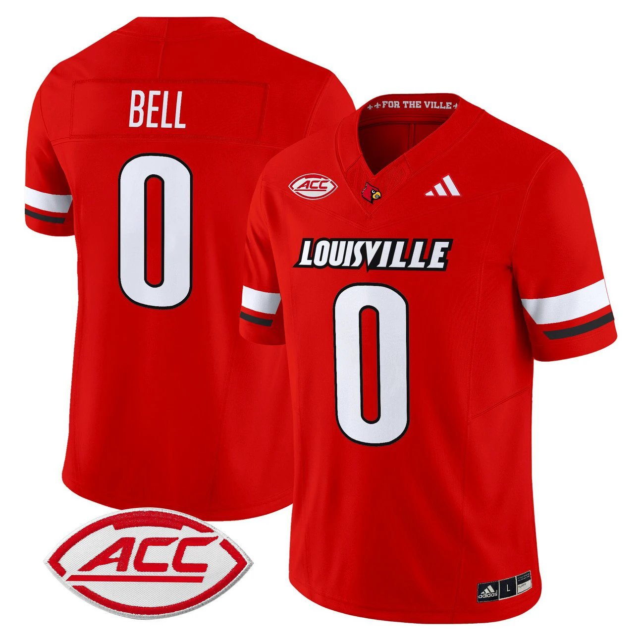 Chris Bell Jersey #0 Louisville Cardinals 2025 Vapor Limited Stitched by My Store NCAA Football Jerseys
