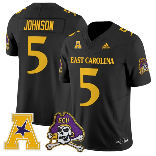 Chris Johnson Jersey #5 East Carolina Pirates 2025 Limited Stitched by My Store NCAA Football Jerseys