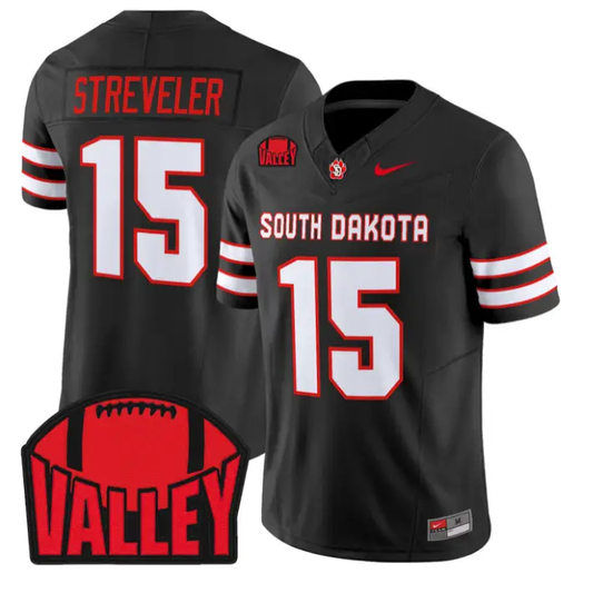 Chris Streveler Jersey #15 South Dakota 2026 Vapor Limited Stitched by My Store NCAA Football Jerseys