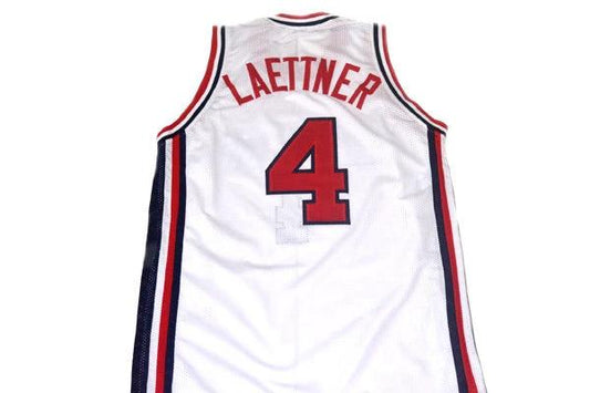 Christian Laettner Jersey #4 Team USA Basketball Navy White by My store basketball