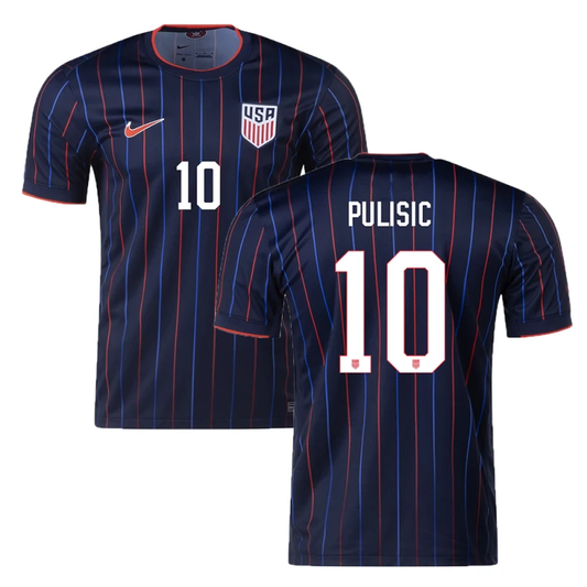 Christian Pulisic 10 USMNT 2025-26 Away Jersey – Navy by Soccer Jersey