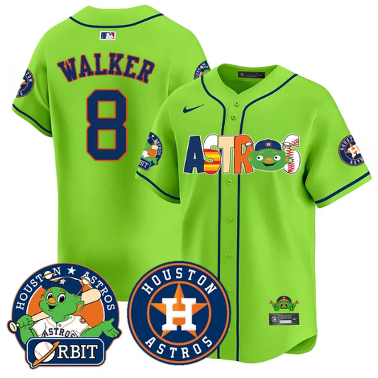 Christian Walker Jersey #8 Houston Astros Orbit Vapor Premier Limited Stitched Green by My Store