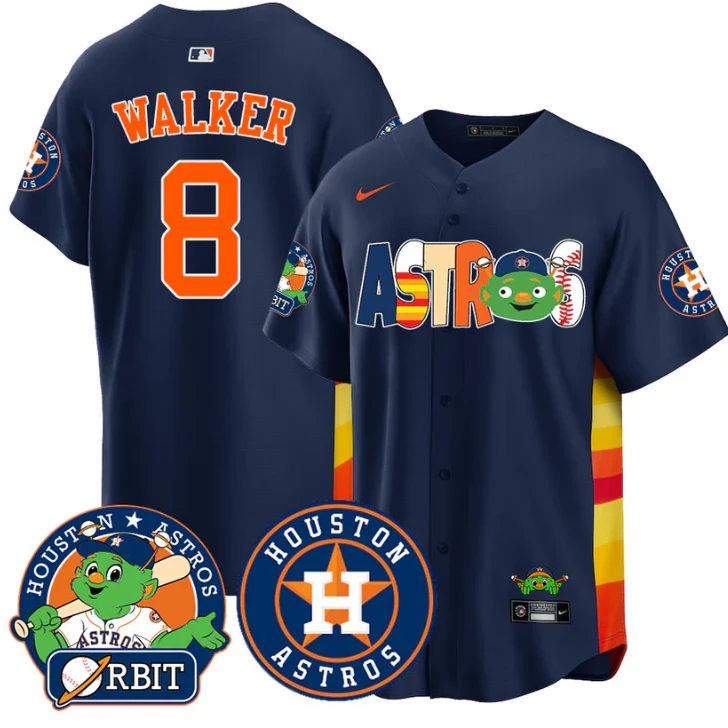Christian Walker Jersey #8 Houston Astros Orbit Vapor Premier Limited Stitched Navy by My Store