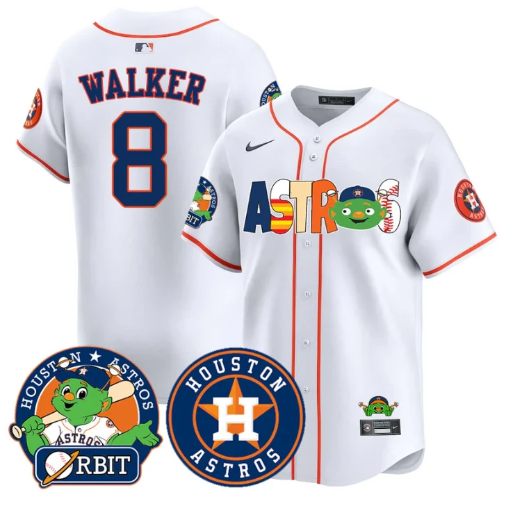 Christian Walker Jersey #8 Houston Astros Orbit Vapor Premier Limited Stitched White by My Store