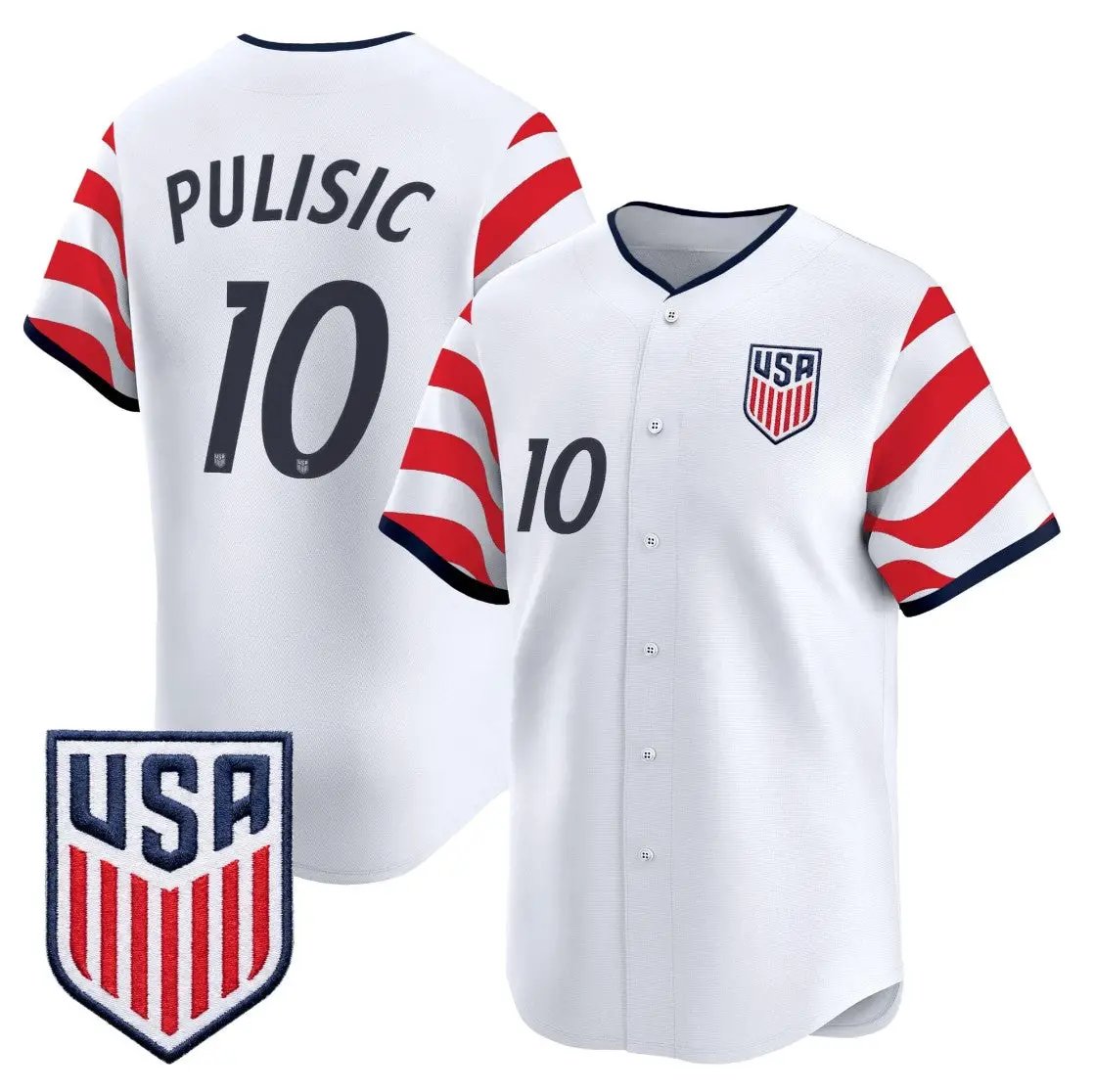 Christian Pulisic Jersey #10 USMNT 2026 World Cup Vapor Baseball Stitched by My Store