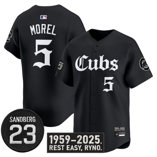 Christopher Morel Jersey #5 Chicago Cubs Ryne Sandberg Tribute Stitched Black by My Store