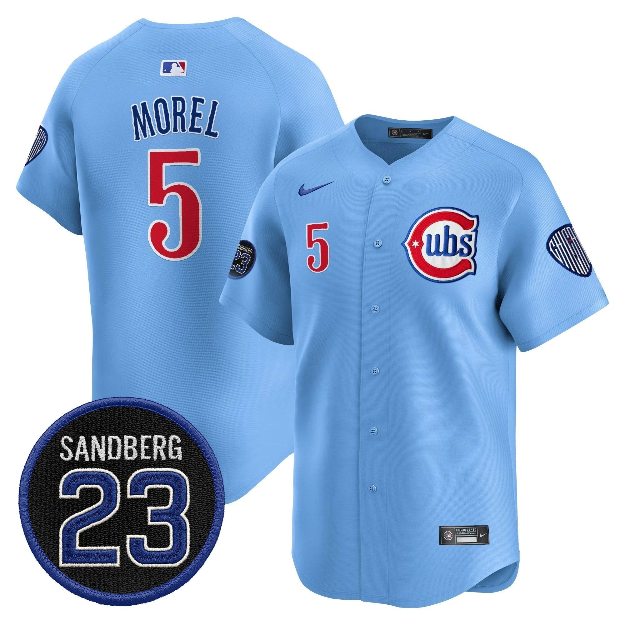 Christopher Morel Jersey #5 Chicago Cubs Ryne Sandberg Tribute Stitched Blue by My Store