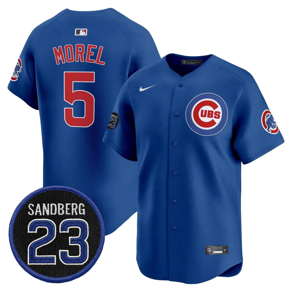 Christopher Morel Jersey #5 Chicago Cubs Ryne Sandberg Tribute Stitched Royal by My Store
